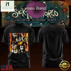 System Of A Down Sick New World Texas 2026 Graphic Special New T Shirt, Popular 3D Music Tee System OF A Down Sick New World Texas 2026 Graphic Special New T Shirt