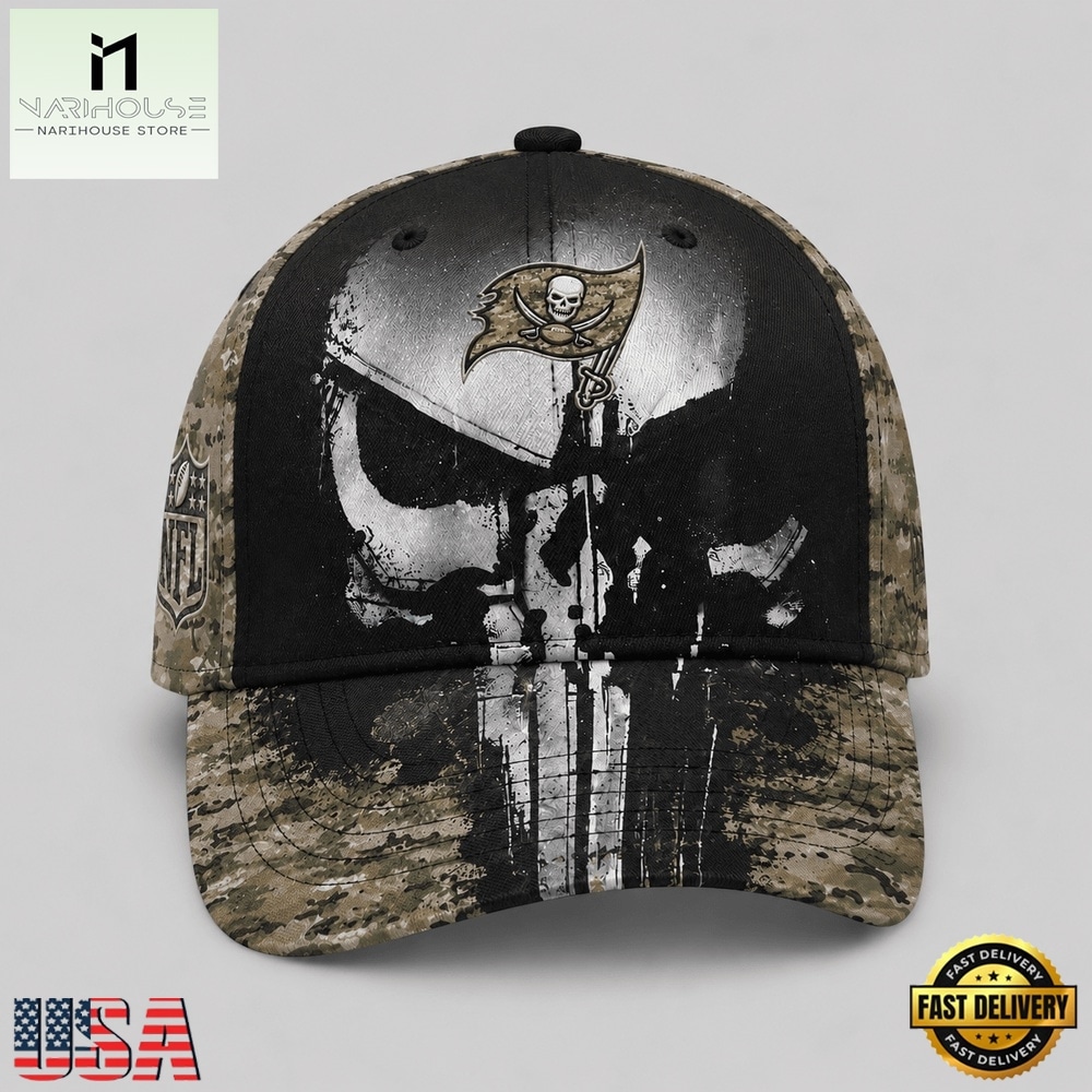 Tampa Bay Buccaneers NFL Halloween Military Skull Camo Classic Cap, NFL Trendy Cap Tampa Bay Buccaneers NFL Halloween Military Skull Camo Classic Cap, NFL Trendy Cap