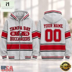 Tampa Bay Buccaneers NFL Varsity Stripe Zip Hoodie, NFL Sporty Shirt Tampa Bay Buccaneers Nfl Varsity Stripe Zip Hoodie