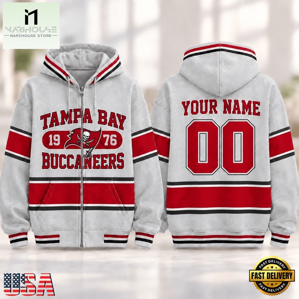 Tampa Bay Buccaneers NFL Varsity Stripe Zip Hoodie, NFL Sporty Shirt Tampa Bay Buccaneers NFL Varsity Stripe Zip Hoodie, NFL Sporty Shirt