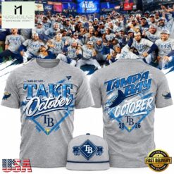 Tampa Bay Rays Take October 2026 Postseason Heather Gray T Shirt, Hot 3D Shirt Trend Tampa Bay Rays Take October 2026 Postseason Heather Gray T Shirt