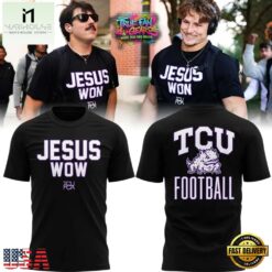 TCU Horned Frogs Jesus Won 2026 Graphic T Shirt, Hot 3D Shirt Trend Tcu Horned Frogs Jesus Won 2026 Graphic T Shirt