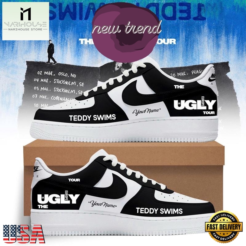 Teddy Swims The UGLY Tour Europe & UK 2027 Custom Name Air Force 1 Shoes, Music Artist AF1 Shoes Teddy Swims The UGLY Tour Europe & UK 2027 Custom Name Air Force 1 Shoes, Music Artist AF1 Shoes