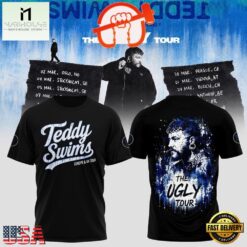 Teddy Swims The UGLY Tour Europe & UK 2027 Graphic T Shirt, Popular 3D Music Tee Teddy Swims The Ugly Tour Europe UK 2027 Graphic T Shirt