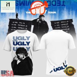 Teddy Swims The UGLY Tour Europe & UK 2027 Graphic White 3D Shirt, Popular 3D Music Tee Teddy Swims The Ugly Tour Europe UK 2027 Graphic White 3D Shirt