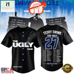 Teddy Swims The UGLY Tour Europe & UK 2027 Scheduler Baseball Jersey, Concert Baseball Jersey Teddy Swims The Ugly Tour Europe UK 2027 Scheduler Baseball Jersey