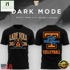 Tennessee Lady Volunteers Volleyball Dark Mode 2026 T Shirt, Hot 3D Shirt Trend Tennessee Lady Volunteers Volleyball Dark Mode 2026 T Shirt
