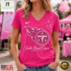 Tennessee Titans 2026 NFL Tackle Breast Cancer V neck T Shirt, Trendy NFL V Neck Tee Tennessee Titans 2026 Nfl Tackle Breast Cancer V Neck T Shirt