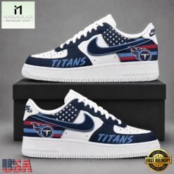 Tennessee Titans NFL American Flag Football Team Limited Air Force 1 Shoes Sneakers, NFL Team AF1 Shoes Tennessee Titans Nfl American Flag Football Team Limited Air Force 1 Shoes Sneakers