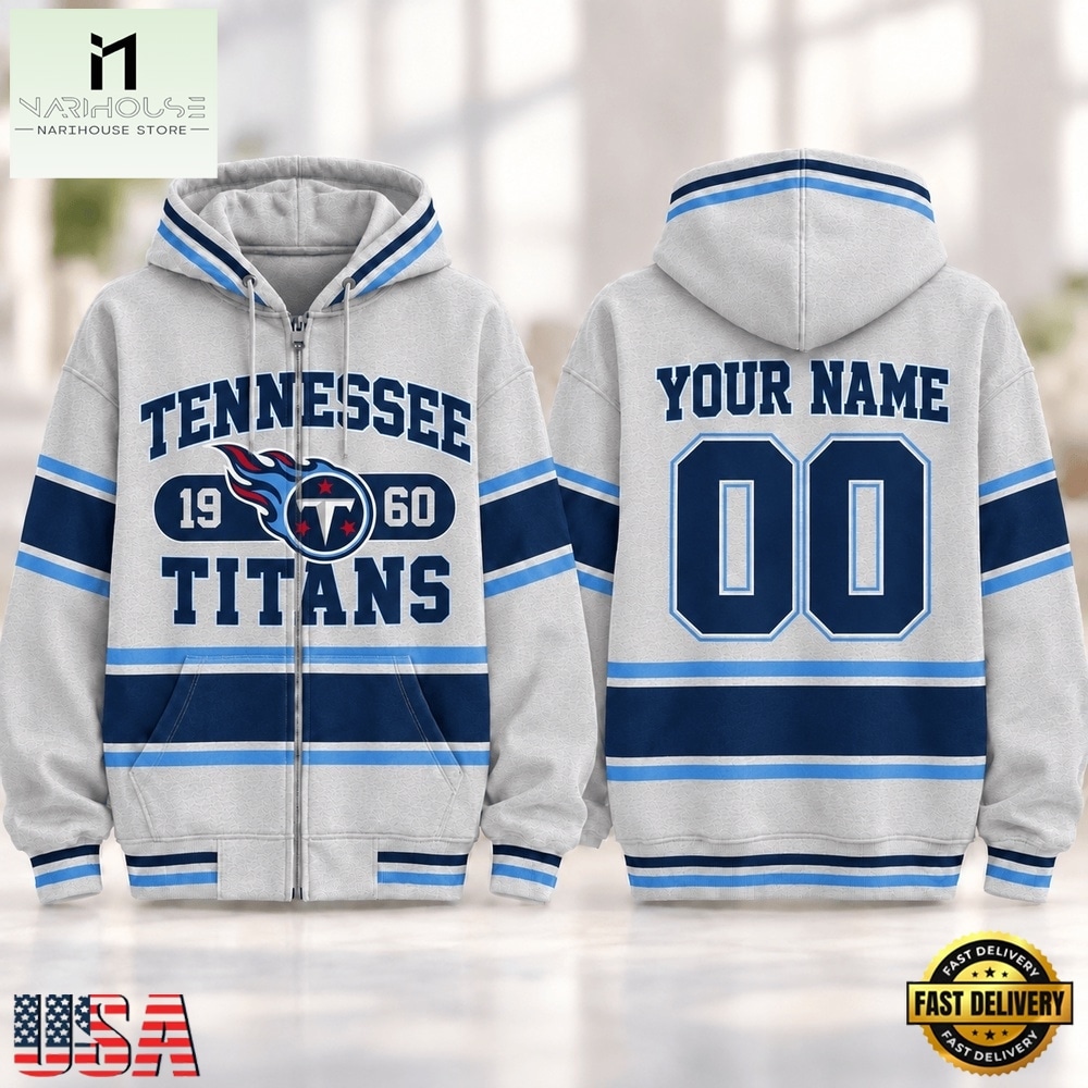Tennessee Titans NFL Varsity Stripe Zip Hoodie, NFL Sporty Shirt Tennessee Titans NFL Varsity Stripe Zip Hoodie, NFL Sporty Shirt