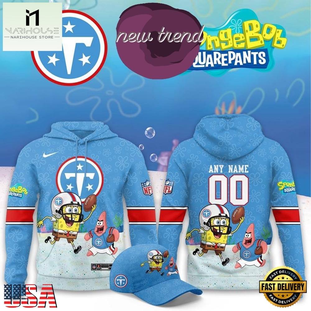 Tennessee Titans x SpongeBob Limited Edition Personalized Hoodie, Hot 3D Shirt Trend Tennessee Titans x SpongeBob Limited Edition Personalized Hoodie, Hot 3D Shirt Trend