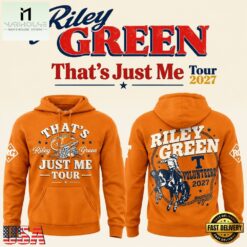 Tennessee Volunteers x Riley Green Thats Just Me Tour 2026 3D Hoodie, Popular 3D Music Tee Tennessee Volunteers X Riley Green Thats Just ME Tour 2026 3D Hoodie