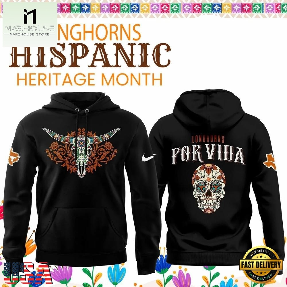 Texas Longhorns 2026 Hispanic Heritage Month Special Edition Black Hoodie, Hot 3D Shirt Trend Texas Longhorns 2026 Hispanic Heritage Month Special Edition Black Hoodie, Hot 3D Shirt Trend