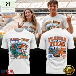 Texas Longhorns Florida vs Texas Matchup 2026 T Shirt, Hot 3D Shirt Trend Texas Longhorns Florida VS Texas Matchup 2026 T Shirt