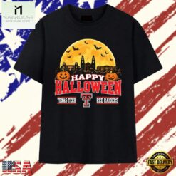 Texas Tech Red Raiders Happy Halloween City Skyline 2026 T Shirt, Stylish 2D Graphic Shirt Texas Tech Red Raiders Happy Halloween City Skyline 2026 T Shirt