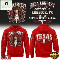Texas Tech Red Raiders x Ella Langley Choosin Texas The Dandelion Tour 2026 Red Hoodie, Popular 3D Music Tee Texas Tech Red Raiders X Ella Langley Choosin Texas The Dandelion Tour 2026 Red Hoodie