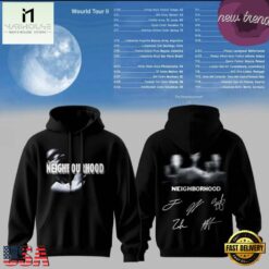 The Neighbourhood The World Tour II 2027 Signature Hoodie, Popular 3D Music Tee The Neighbourhood The World Tour II 2027 Signature Hoodie