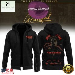 The Red Clay Strays Grateful Tour 2026 Black Zip Hoodie, Popular 3D Music Tee The Red Clay Strays Grateful Tour 2026 Black Zip Hoodie