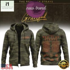 The Red Clay Strays Grateful Tour 2026 Limited Edition Camo Zip Hoodie, Popular 3D Music Tee The Red Clay Strays Grateful Tour 2026 Limited Edition Camo Zip Hoodie