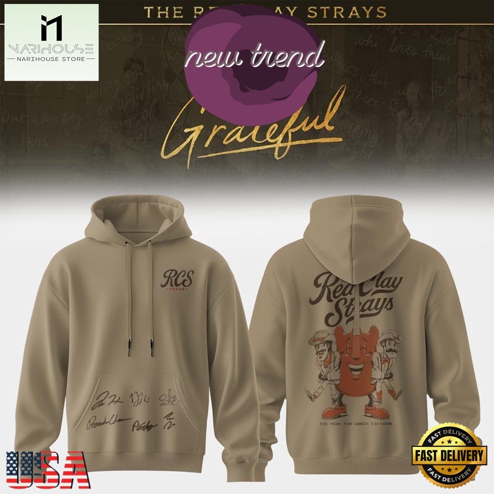 The Red Clay Strays Grateful Tour 2026 New Design Hoodie, Popular 3D Music Tee The Red Clay Strays Grateful Tour 2026 New Design Hoodie, Popular 3D Music Tee