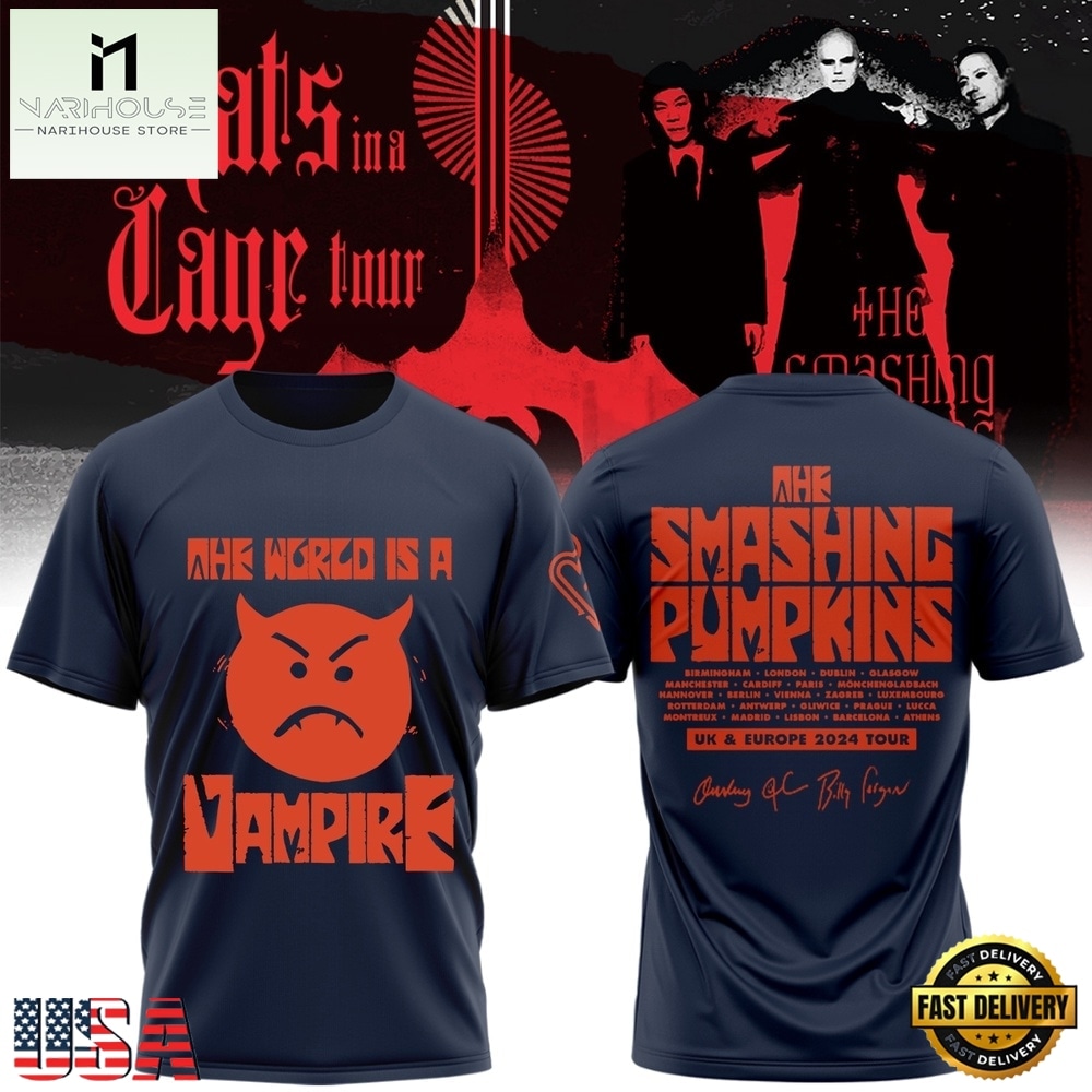 The Smashing Pumpkins The Rats In A Cage Tour 2026 3D Shirt, Popular 3D Music Tee The Smashing Pumpkins The Rats In A Cage Tour 2026 3D Shirt, Popular 3D Music Tee