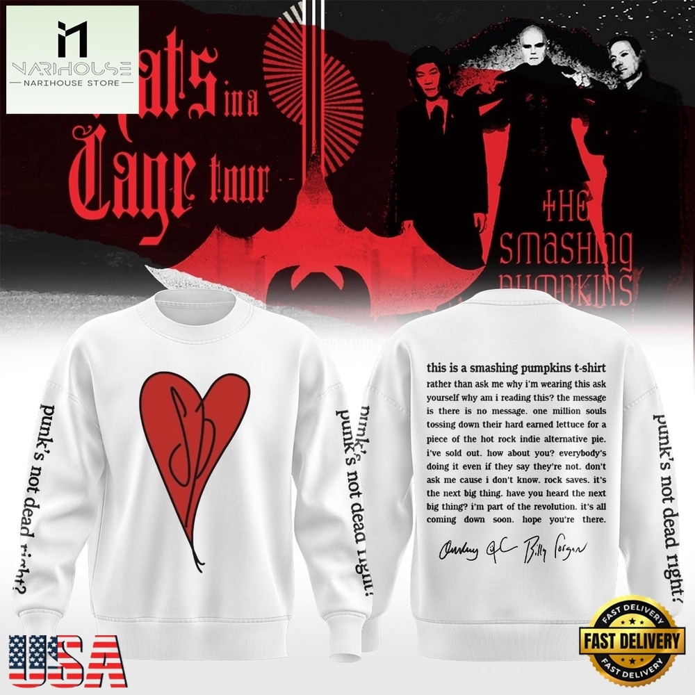 The Smashing Pumpkins The Rats In A Cage Tour 2026 White Sweatshirt, Popular 3D Music Tee The Smashing Pumpkins The Rats In A Cage Tour 2026 White Sweatshirt, Popular 3D Music Tee