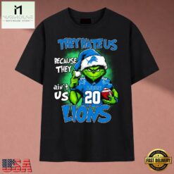 They Hate Us Because They Ain't Us Lions Grinch Christmas 2026 T Shirt, Music Fan 2D Shirt They Hate US Because They Ain T US Lions Grinch Christmas 2026 T Shirt