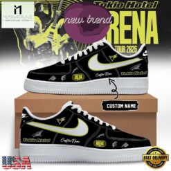 Tokio Hotel ARENA TOUR 2026 Special New Black Air Force 1 Shoes, Music Artist AF1 Shoes Tokio Hotel Arena Tour 2026 Special New Black Air Force 1 Shoes