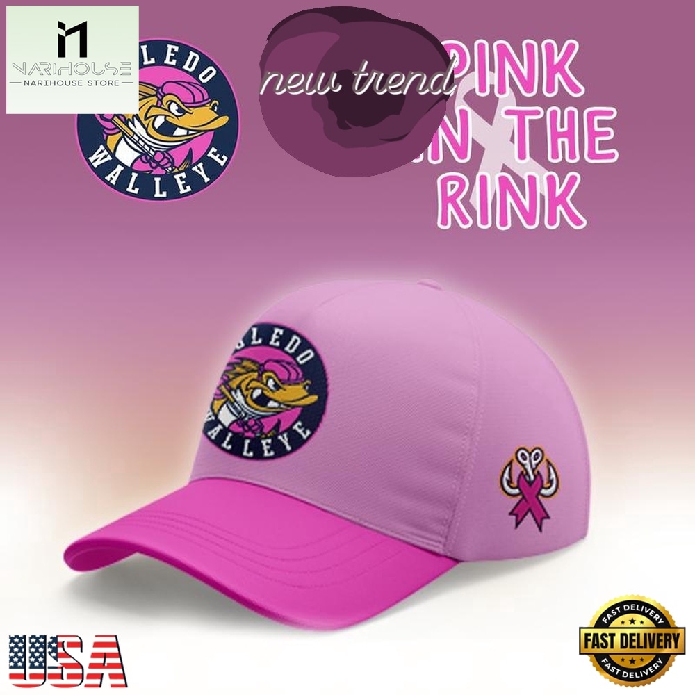 Toledo Walleye 2026 Pink In The Rink Limited Edition Cap, Trending Cap Style Toledo Walleye 2026 Pink In The Rink Limited Edition Cap, Trending Cap Style