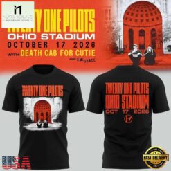 Twenty One Pilots Live At Ohio Stadium Exclusive 2026 Black T Shirt, Popular 3D Music Tee Twenty One Pilots Live AT Ohio Stadium Exclusive 2026 Black T Shirt