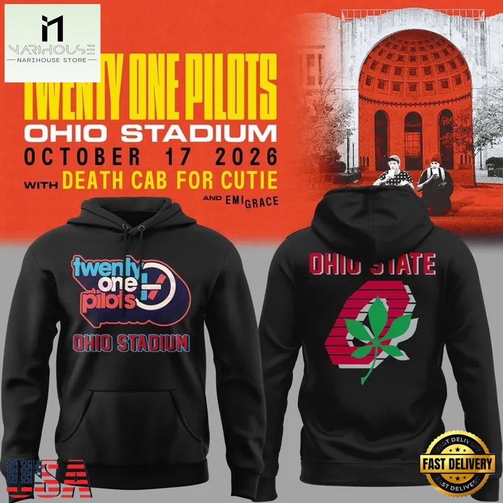 Twenty One Pilots x Ohio State Buckeyes Football 2026 Black Hoodie, Popular 3D Music Tee Twenty One Pilots x Ohio State Buckeyes Football 2026 Black Hoodie, Popular 3D Music Tee