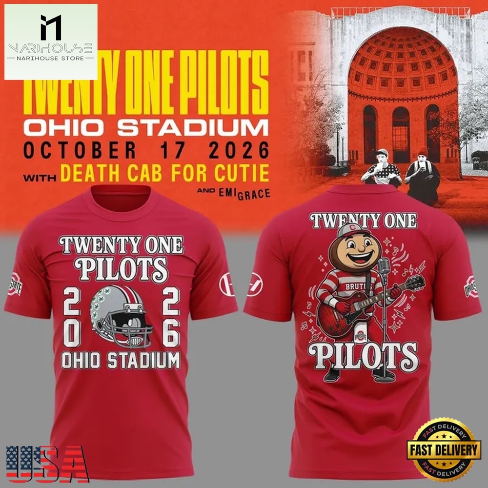 Twenty One Pilots x Ohio State Buckeyes Football 2026 T Shirt, Popular 3D Music Tee Twenty One Pilots x Ohio State Buckeyes Football 2026 T Shirt, Popular 3D Music Tee