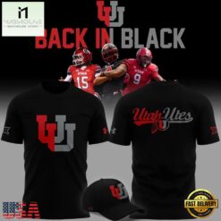 Utah Utes Football Back In Black Limited Edition T Shirt, Popular 3D Music Tee Utah Utes Football Back IN Black Limited Edition T Shirt