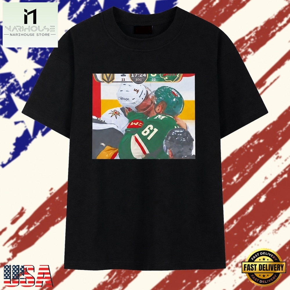 Vegas Golden Knights vs Minnesota Wild hockey rivalry moment T Shirt, Stylish 2D Graphic Shirt Vegas Golden Knights vs Minnesota Wild hockey rivalry moment T Shirt, Stylish 2D Graphic Shirt