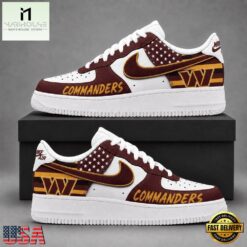 Washington Commanders NFL American Flag Football Team Limited Air Force 1 Shoes Sneakers, NFL Team AF1 Shoes Washington Commanders Nfl American Flag Football Team Limited Air Force 1 Shoes Sneakers