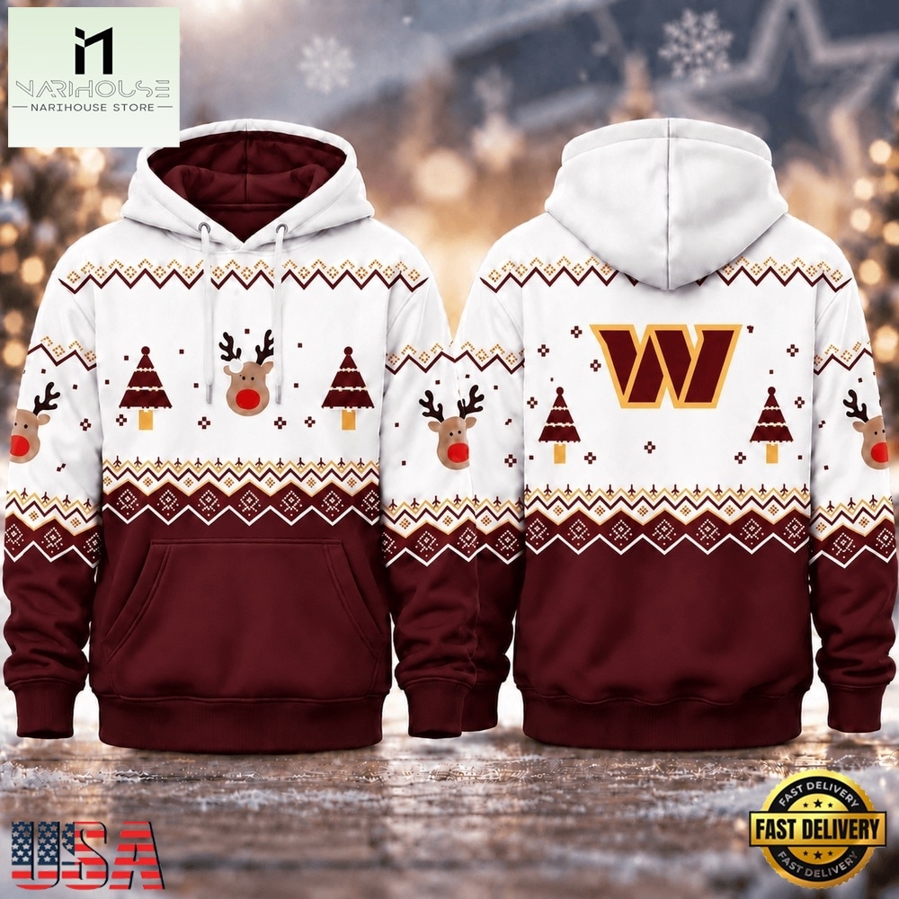 Washington Commanders NFL Christmas Game Day Hoodie Shirt, NFL Sporty Shirt Washington Commanders NFL Christmas Game Day Hoodie Shirt, NFL Sporty Shirt