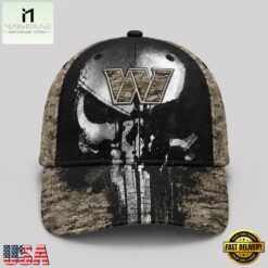 Washington Commanders NFL Halloween Military Skull Camo Classic Cap, NFL Trendy Cap Washington Commanders Nfl Halloween Military Skull Camo Classic Cap