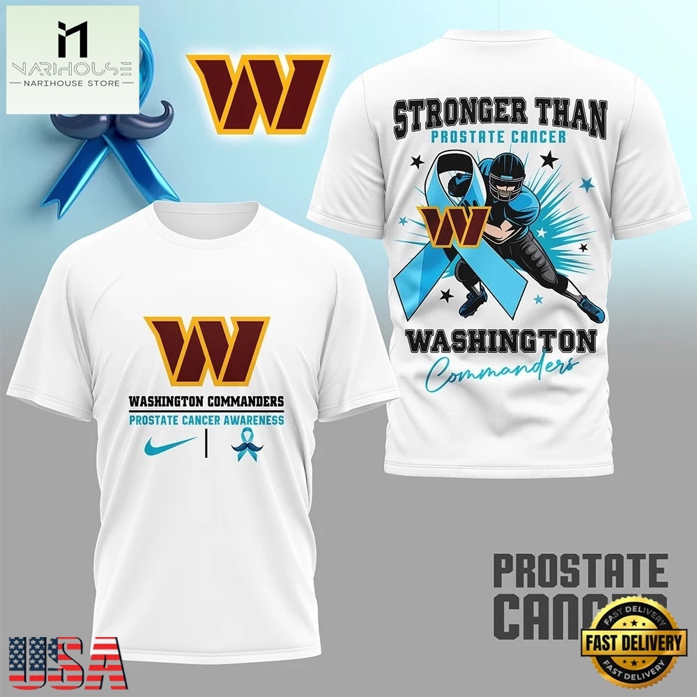 Washington Commanders NFL Prostate Cancer Awareness Month 3D Shirt, NFL Sporty Shirt Washington Commanders NFL Prostate Cancer Awareness Month 3D Shirt, NFL Sporty Shirt