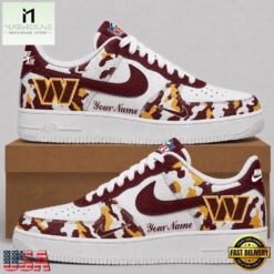 Washington Commanders NFL Team Camo Air Force 1 Shoes Sneakers, NFL Team AF1 Shoes Washington Commanders Nfl Team Camo Air Force 1 Shoes Sneakers