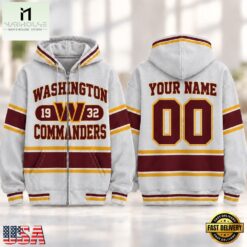 Washington Commanders NFL Varsity Stripe Zip Hoodie, NFL Sporty Shirt Washington Commanders Nfl Varsity Stripe Zip Hoodie