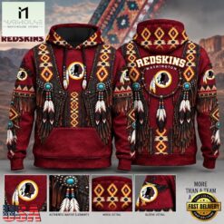 Washington Redskins Heritage Hoodie, Western Native Inspired Football Hoodie, Hot 3D Shirt Trend Washington Redskins Heritage Hoodie Western Native Inspired Football Hoodie