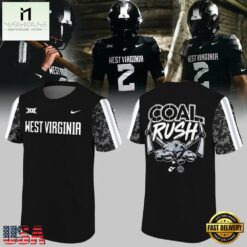 West Virginia Mountaineers Football Coal Rush Uniform Exclusive T Shirt, Hot 3D Shirt Trend West Virginia Mountaineers Football Coal Rush Uniform Exclusive T Shirt