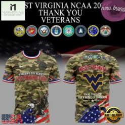 West Virginia Mountaineers Veterans Day 2026 T Shirt, Hot 3D Shirt Trend West Virginia Mountaineers Veterans Day 2026 T Shirt