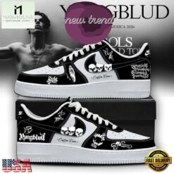 YUNGBLUD Idols World Tour 2026 Custom Name Black Air Force 1 Shoes Sneakers, Music Artist AF1 Shoes Yungblud Idols World Tour 2026 Custom Name Black Air Force 1 Shoes Sneakers