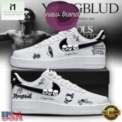 YUNGBLUD Idols World Tour 2026 Custom Name White Air Force 1 Shoes Sneakers, Music Artist AF1 Shoes Yungblud Idols World Tour 2026 Custom Name White Air Force 1 Shoes Sneakers