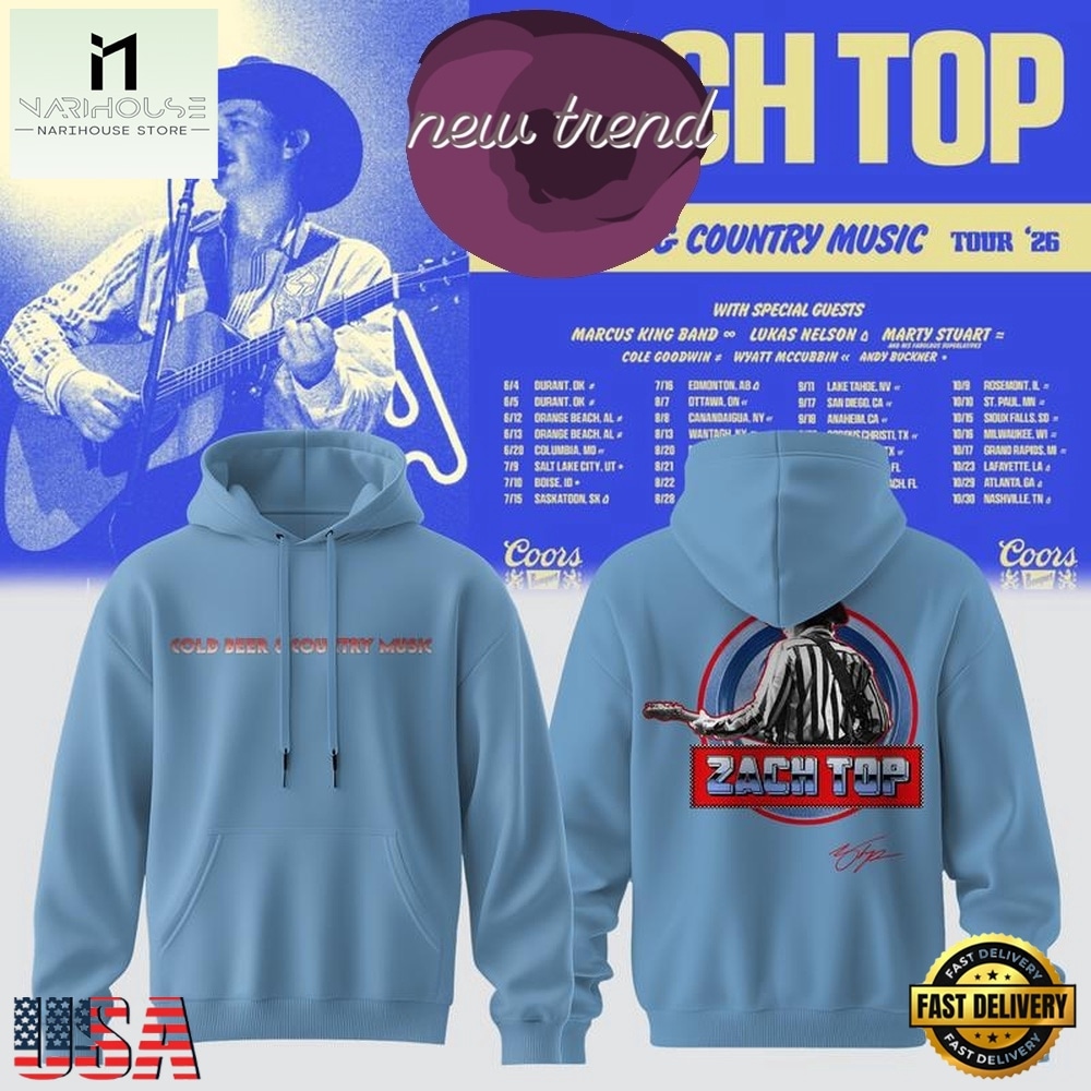 Zach Top Cold Beer Country Music Tour 2026 Limited Edition Hoodie, Popular 3D Music Tee Zach Top Cold Beer Country Music Tour 2026 Limited Edition Hoodie, Popular 3D Music Tee
