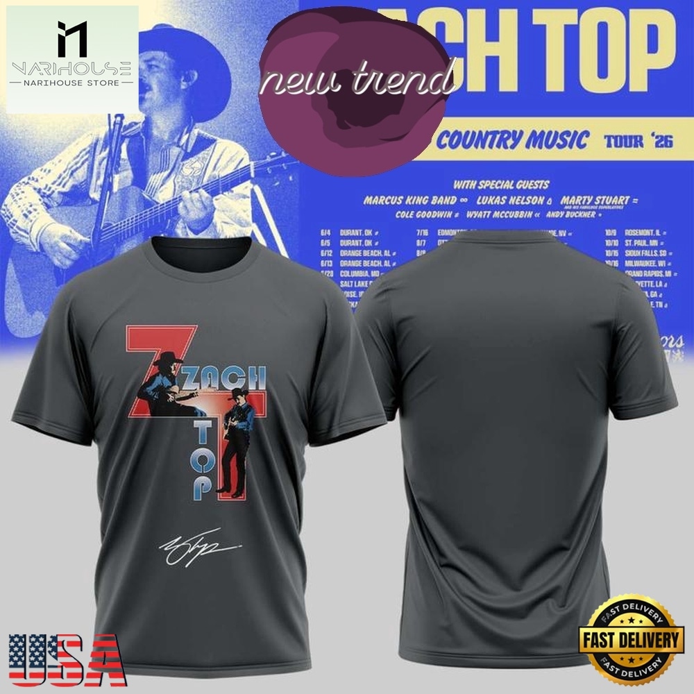 Zach Top Cold Beer Country Music Tour 2026 Signature T Shirt, Popular 3D Music Tee Zach Top Cold Beer Country Music Tour 2026 Signature T Shirt, Popular 3D Music Tee